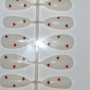 Heart Design False Nails